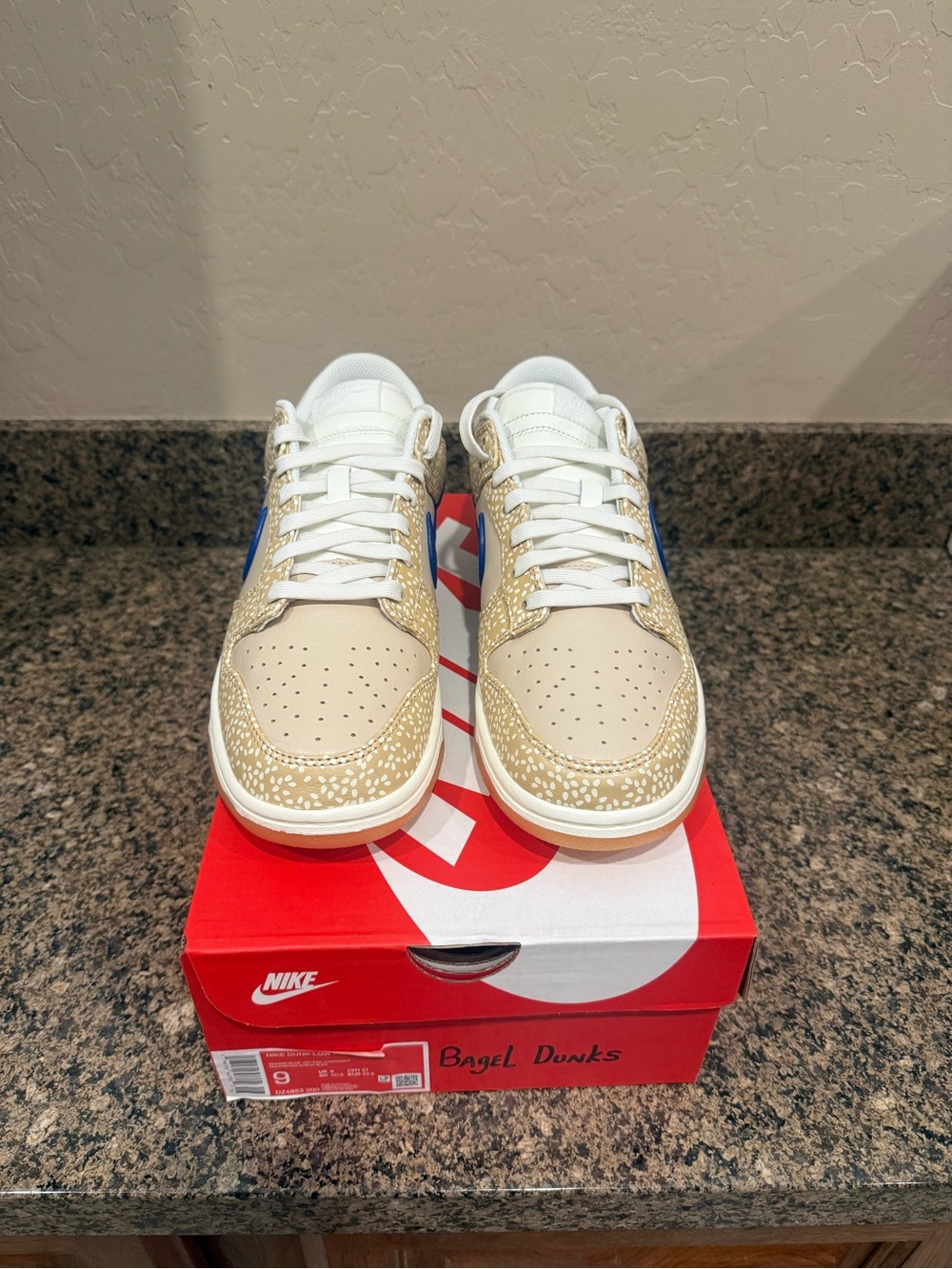 Nike Dunk Low PRM Sesame Blue Jay Bagel Dunks